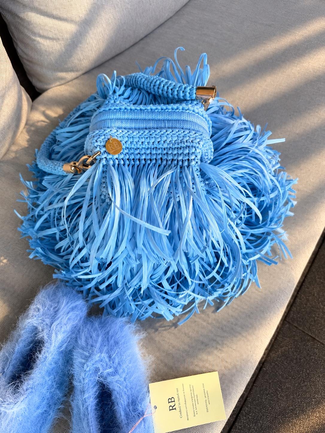 MINI SHAGGY BAG — SKY BLUE — view 1