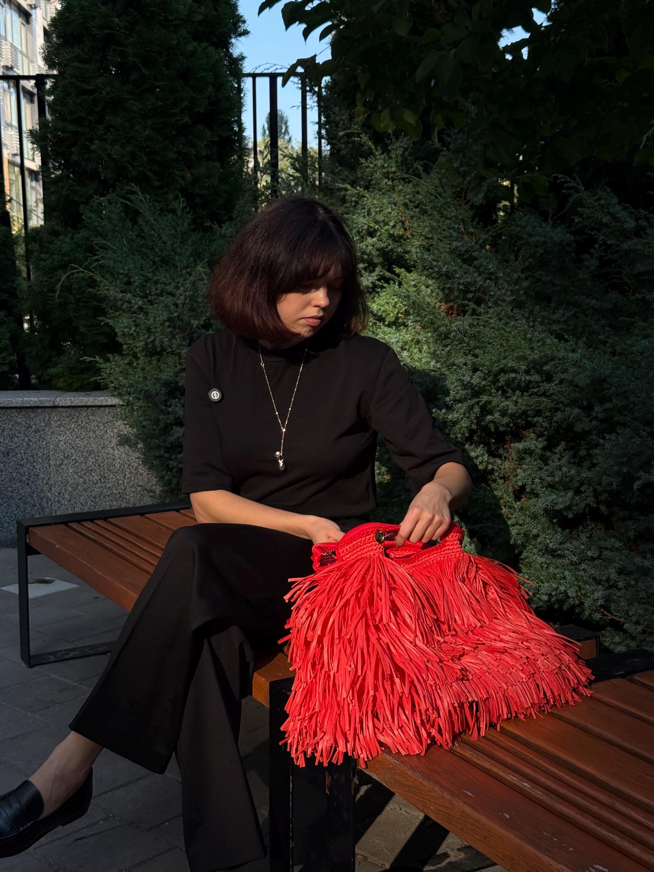 SHAGGY BAG — BRIGHT RED — view 5