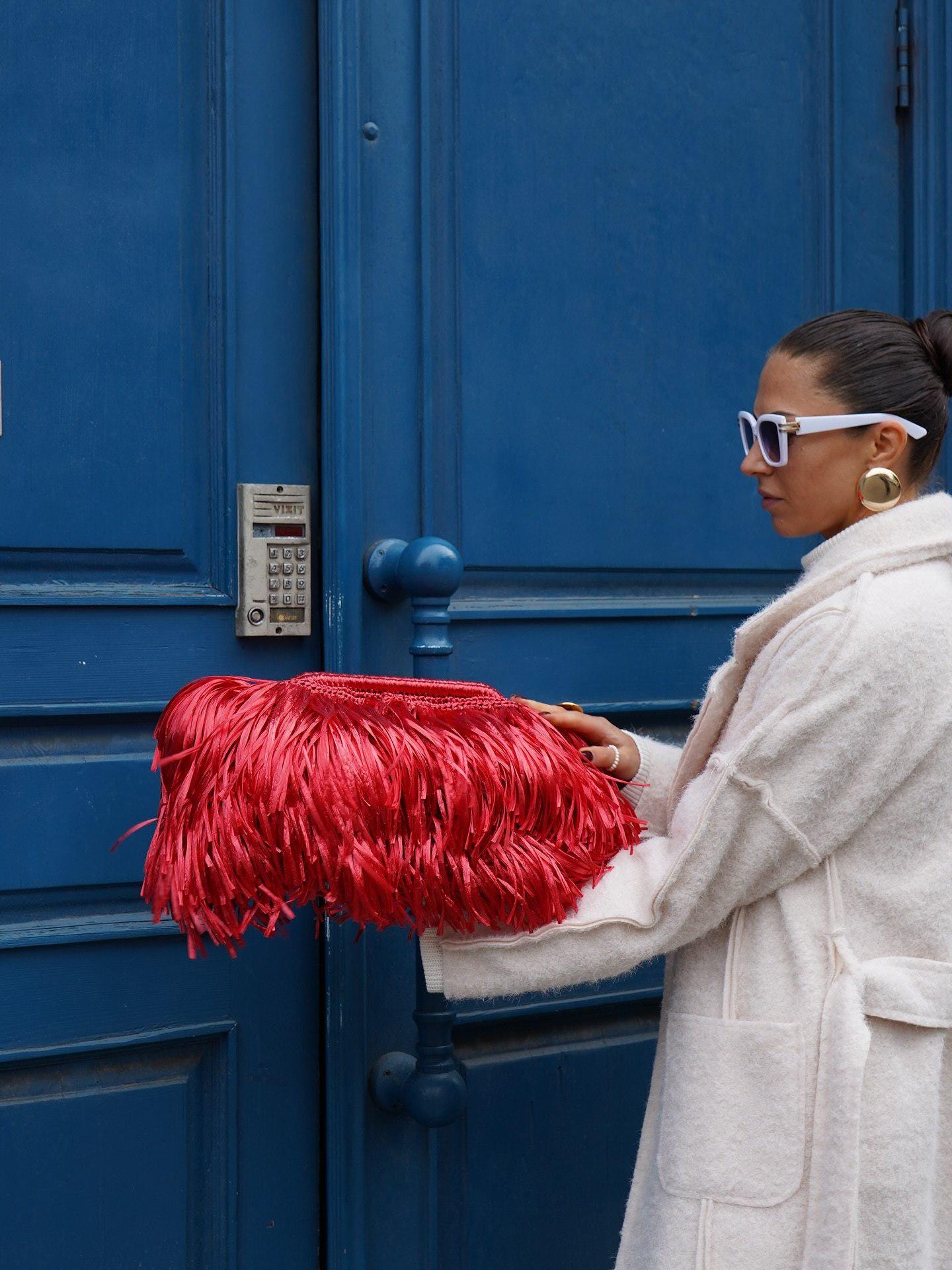 TEXTURE CLUTCH — RED — view 7