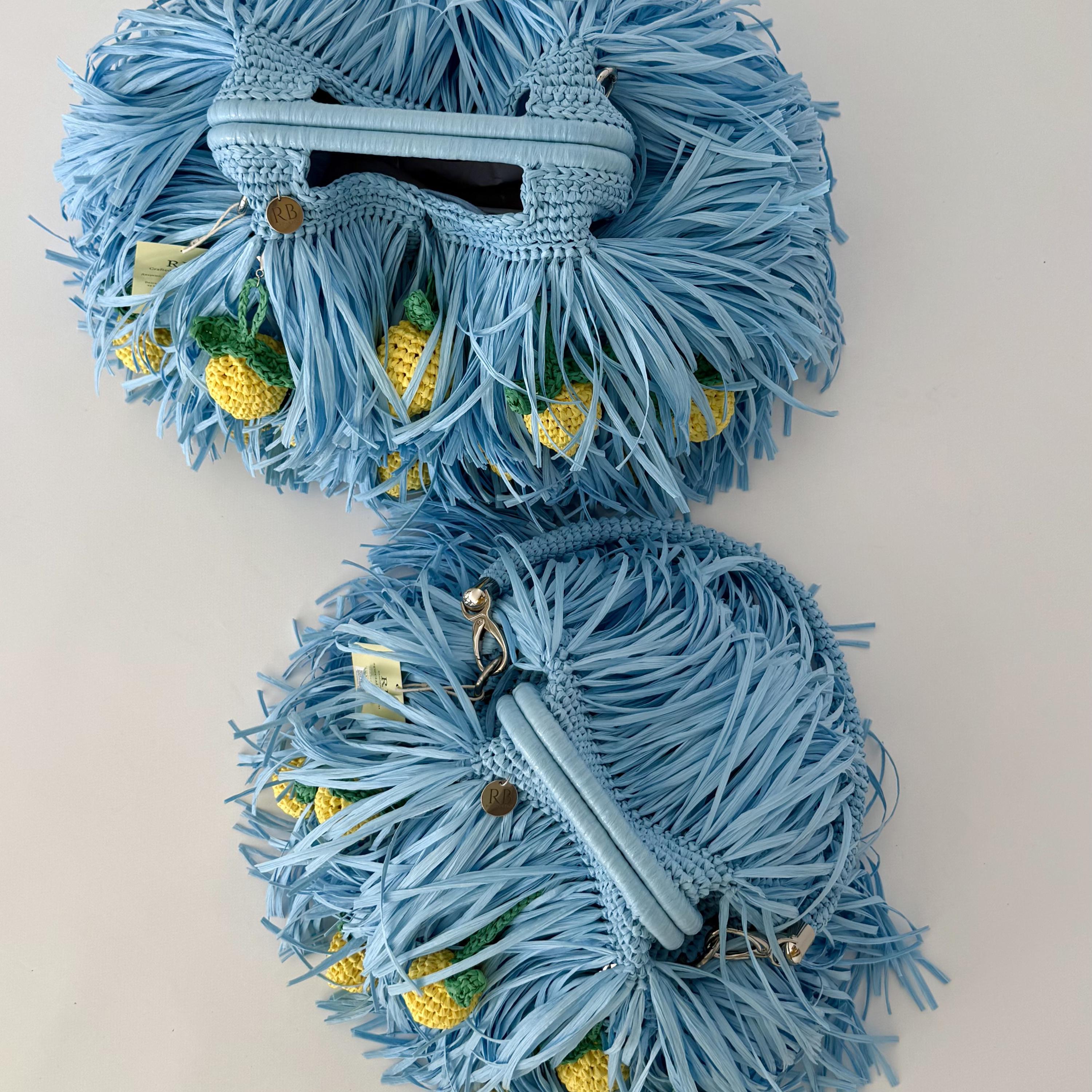 MINI SHAGGY BAG — DUSTY BLUE — view 1