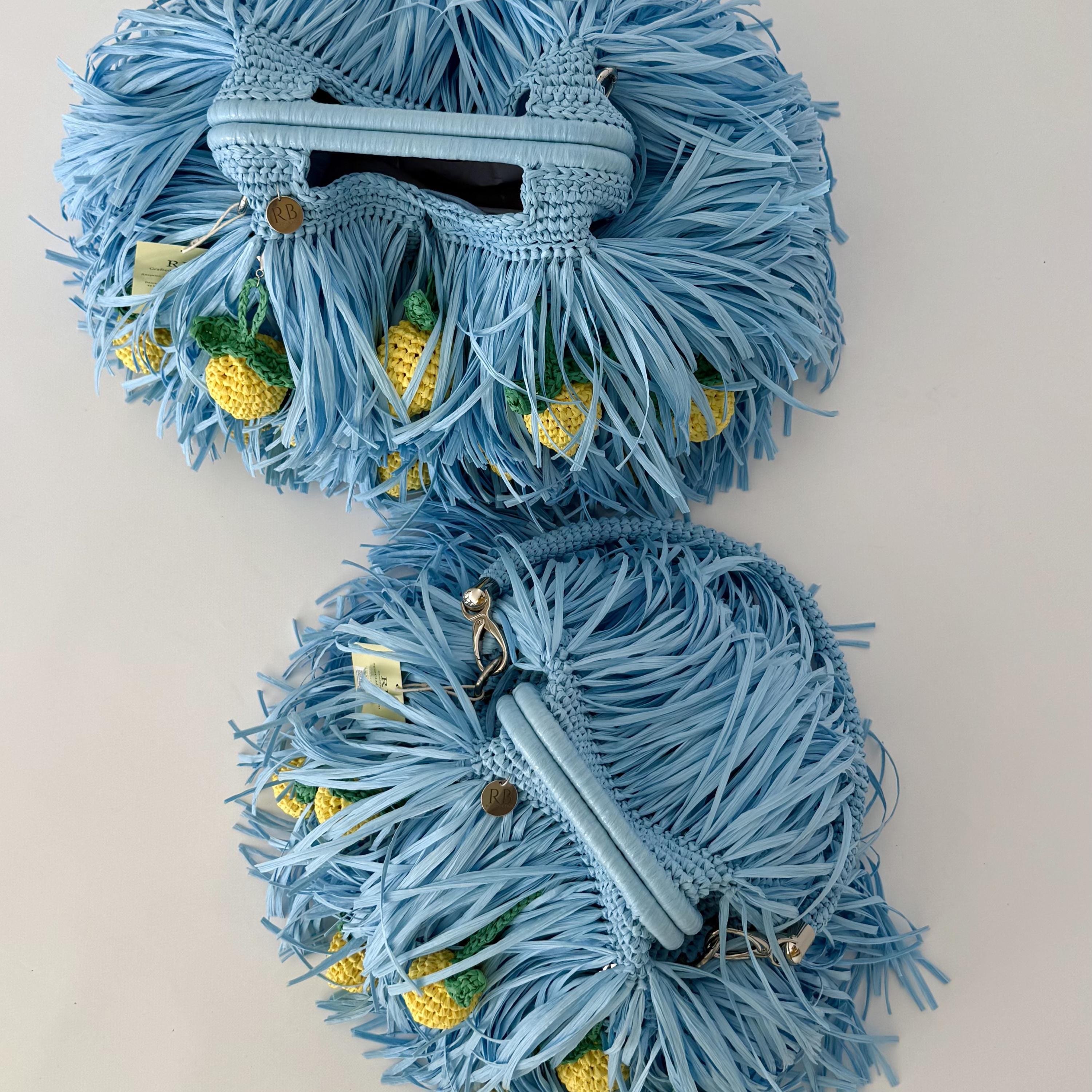 MINI SHAGGY BAG — DUSTY BLUE — view 1