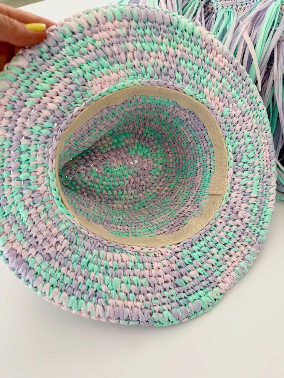 FRINGE BAG — MINT & LAVENDER