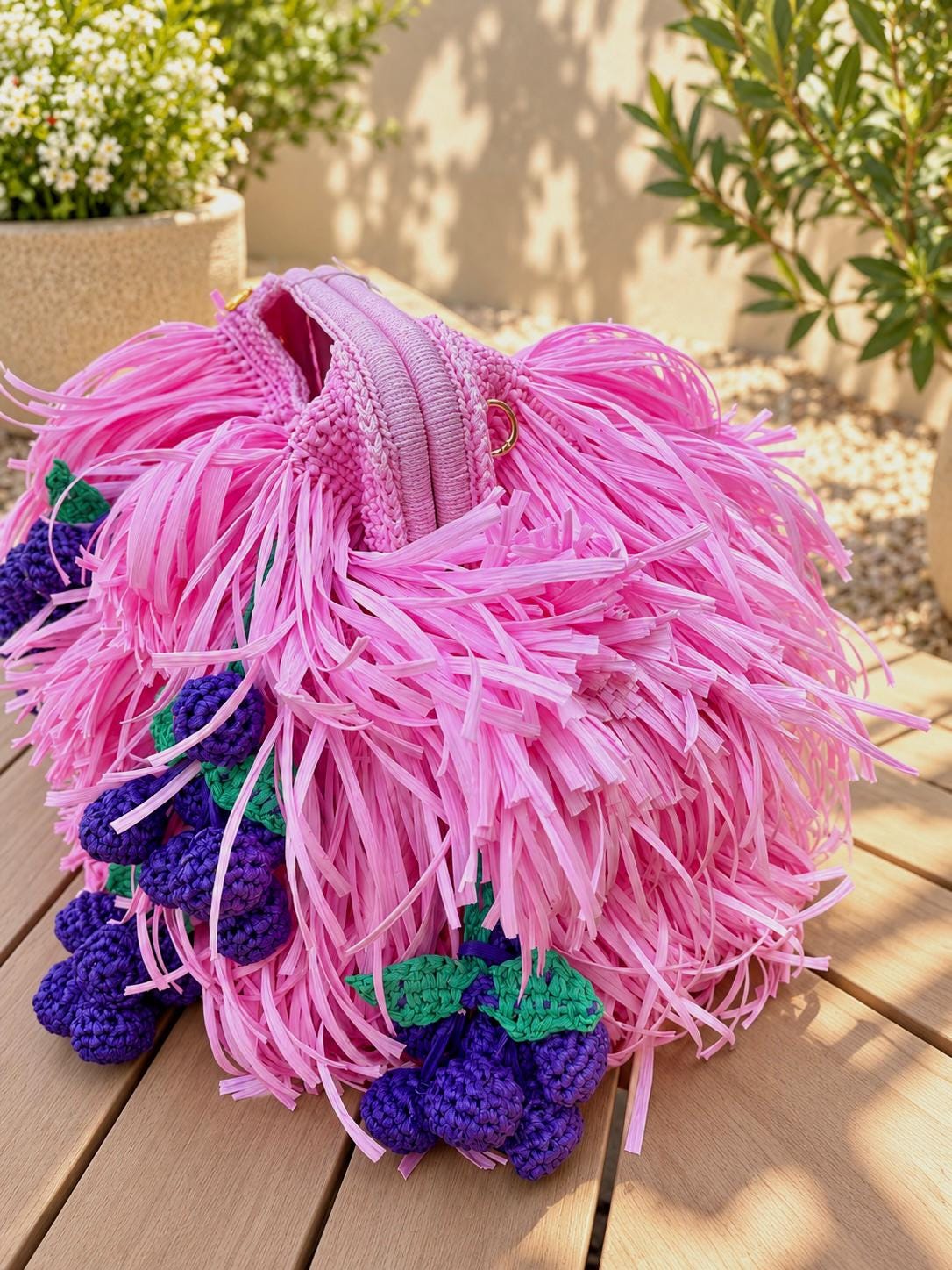 SHAGGY BAG — PINK — view 5