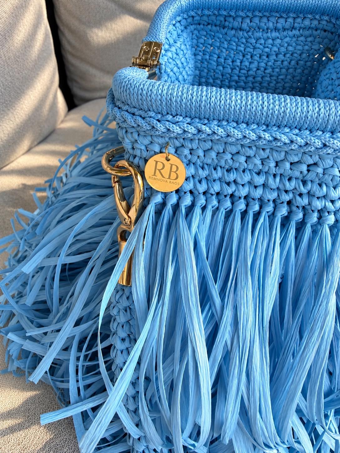 MINI SHAGGY BAG — SKY BLUE — view 5