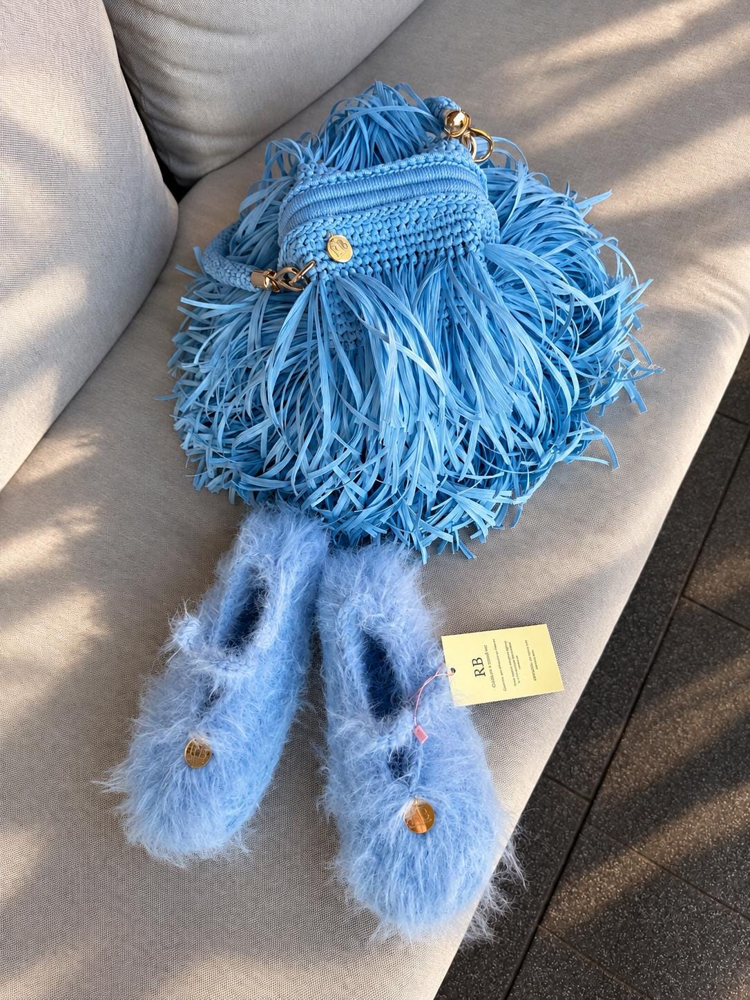 MINI SHAGGY BAG — SKY BLUE — view 7