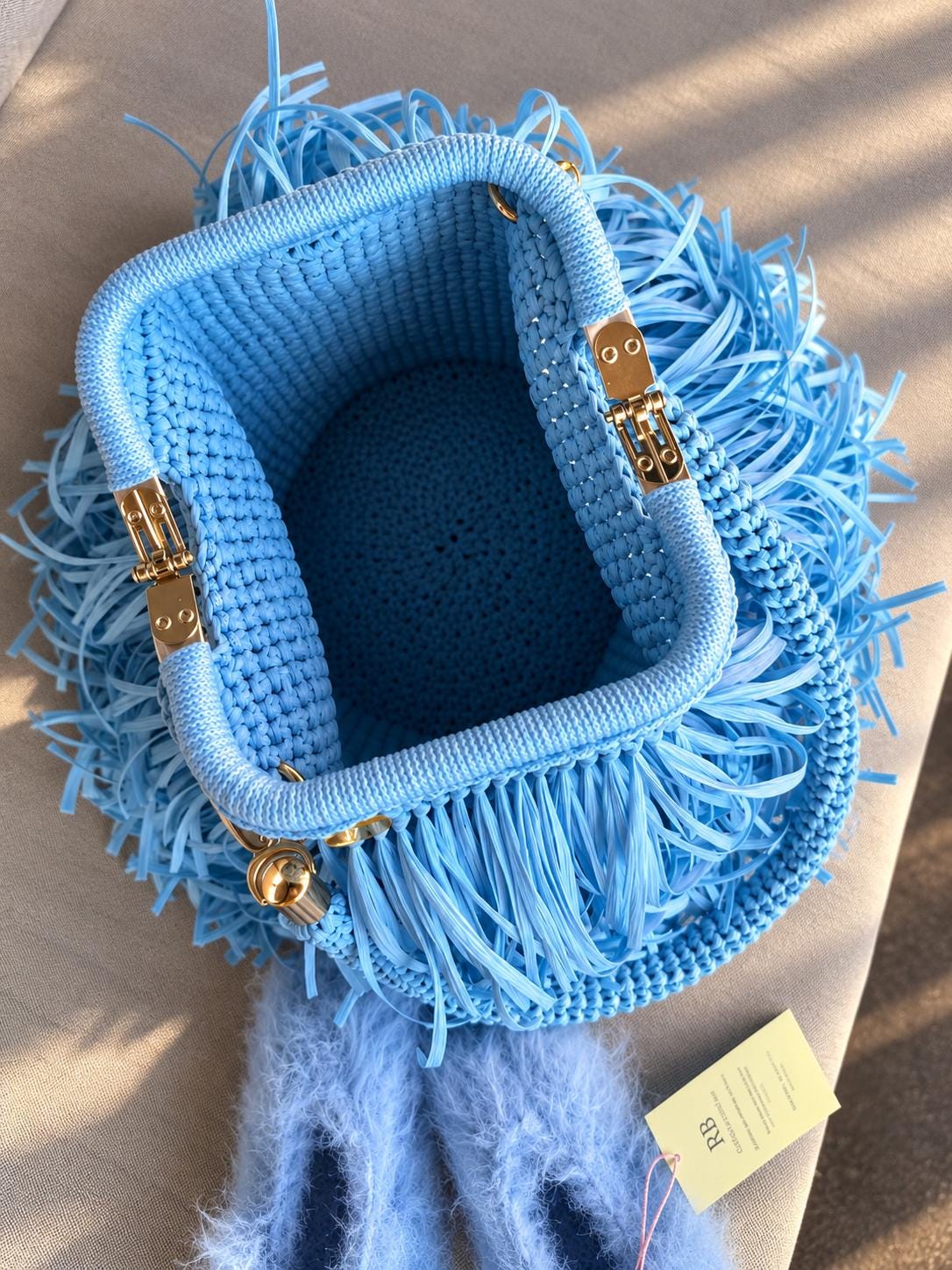 MINI SHAGGY BAG — SKY BLUE — view 4
