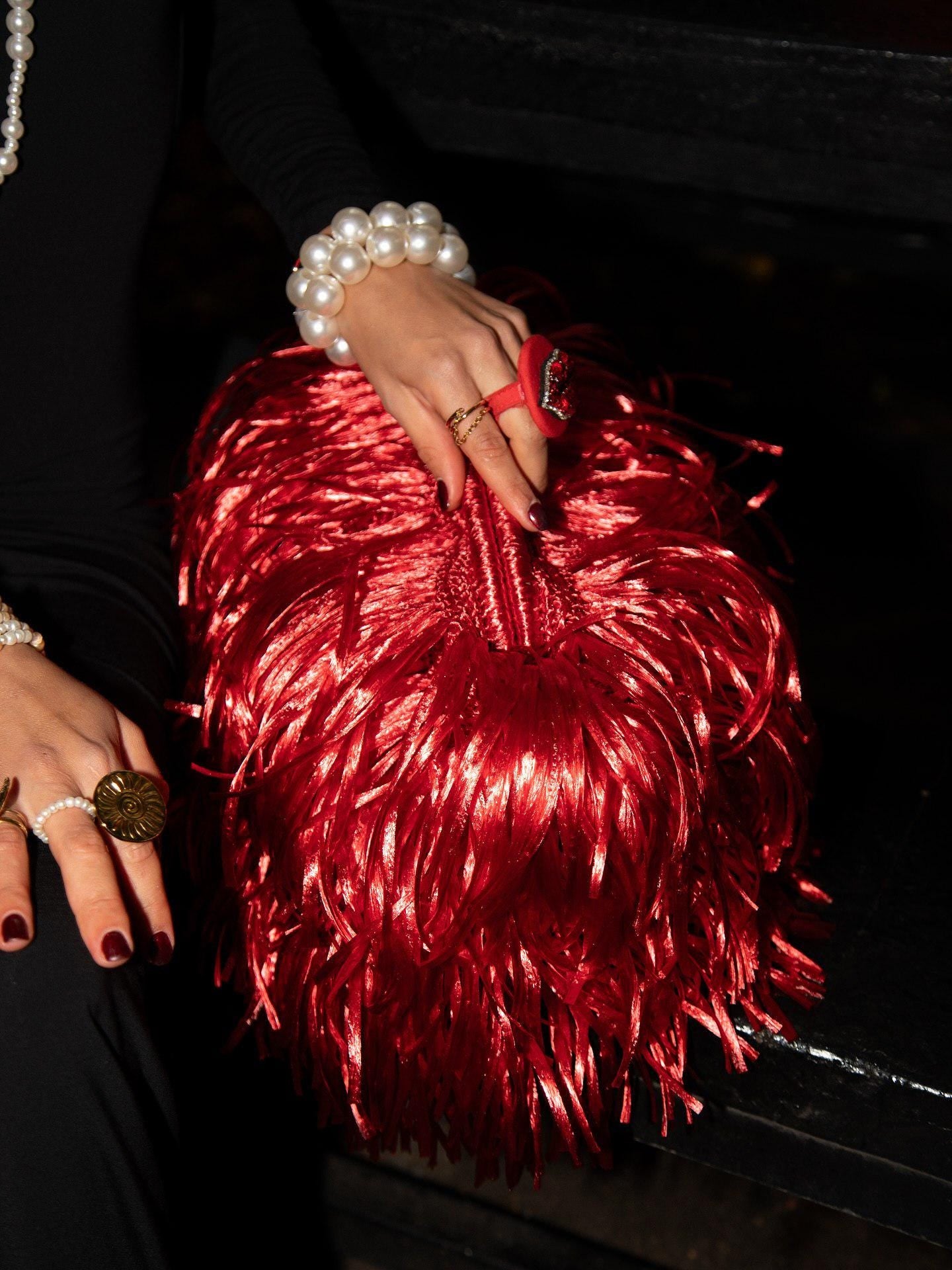 TEXTURE CLUTCH — RED — view 2