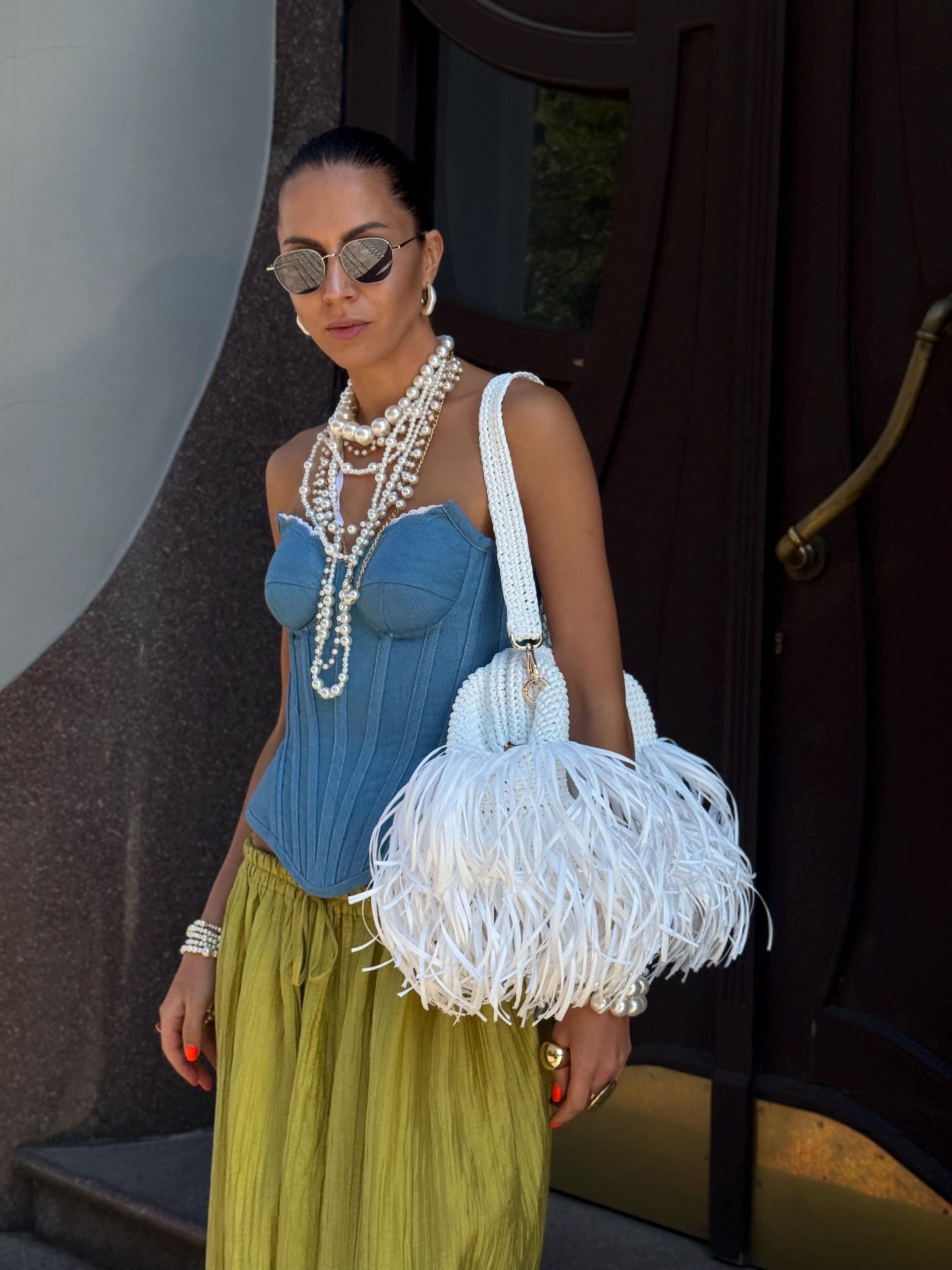 TEXTURE CLUTCH — WHITE — view 5