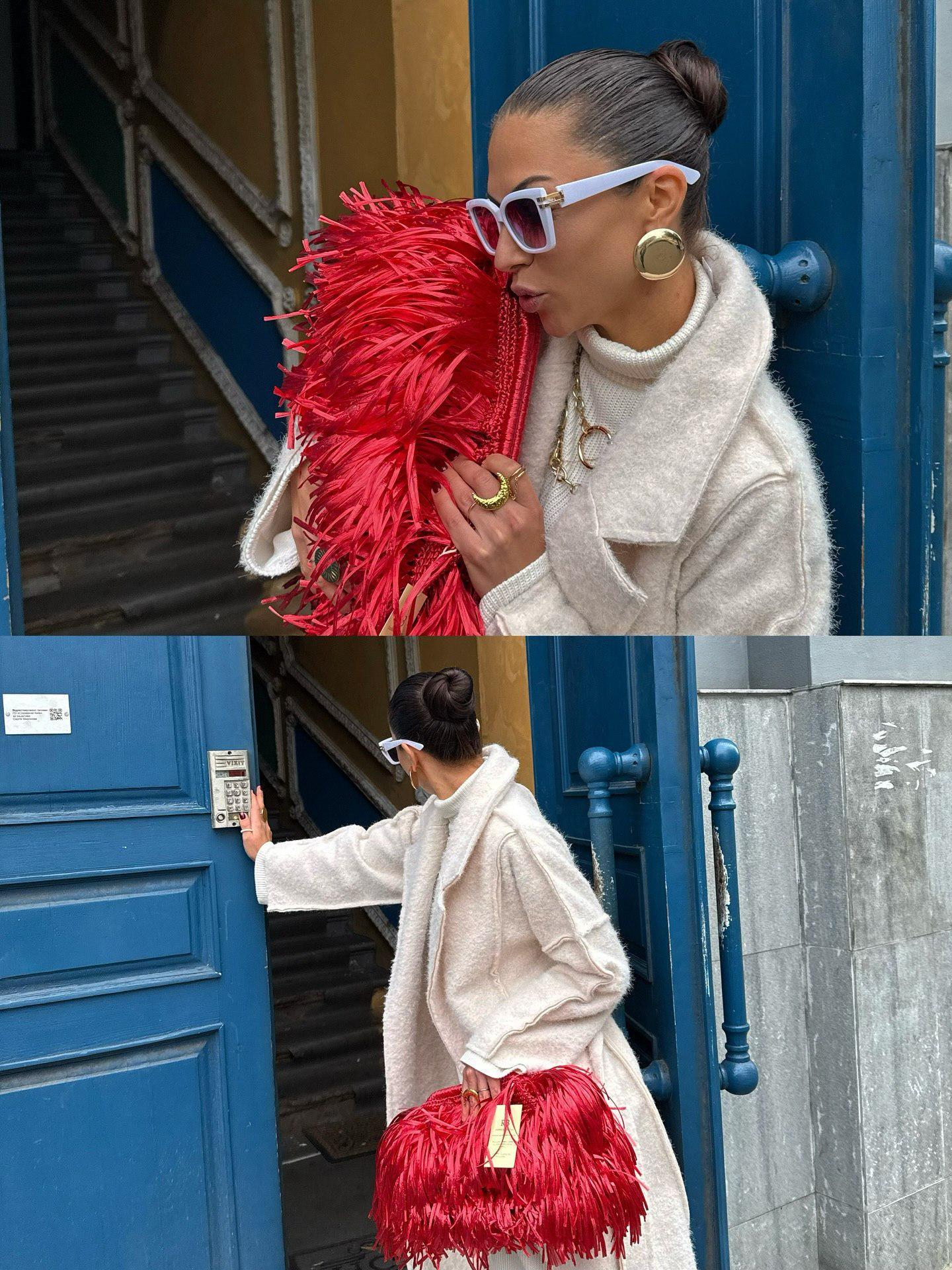 TEXTURE CLUTCH — RED — view 9