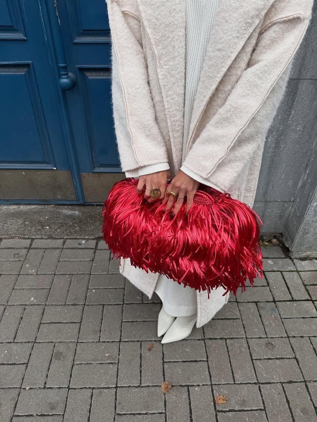 TEXTURE CLUTCH — RED — view 8