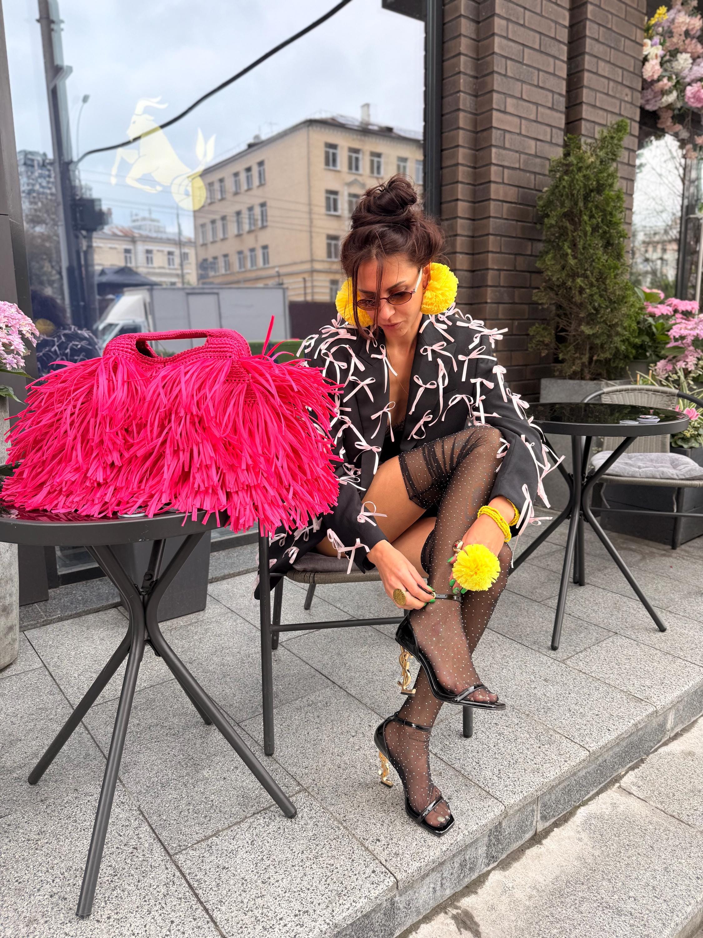 SHAGGY BAG — HOT PINK — view 4