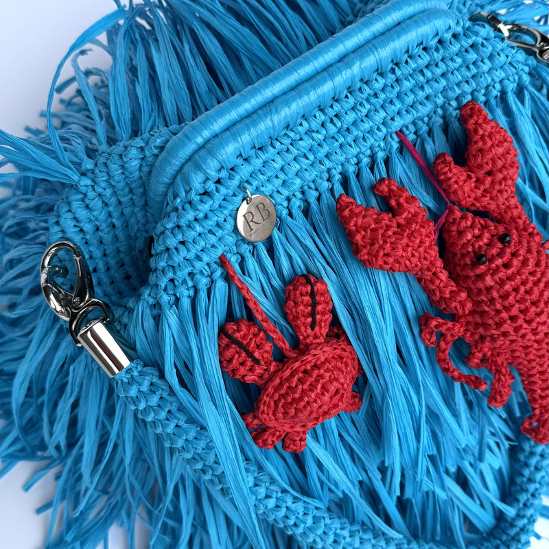 MINI SHAGGY BAG — AQUA — view 1