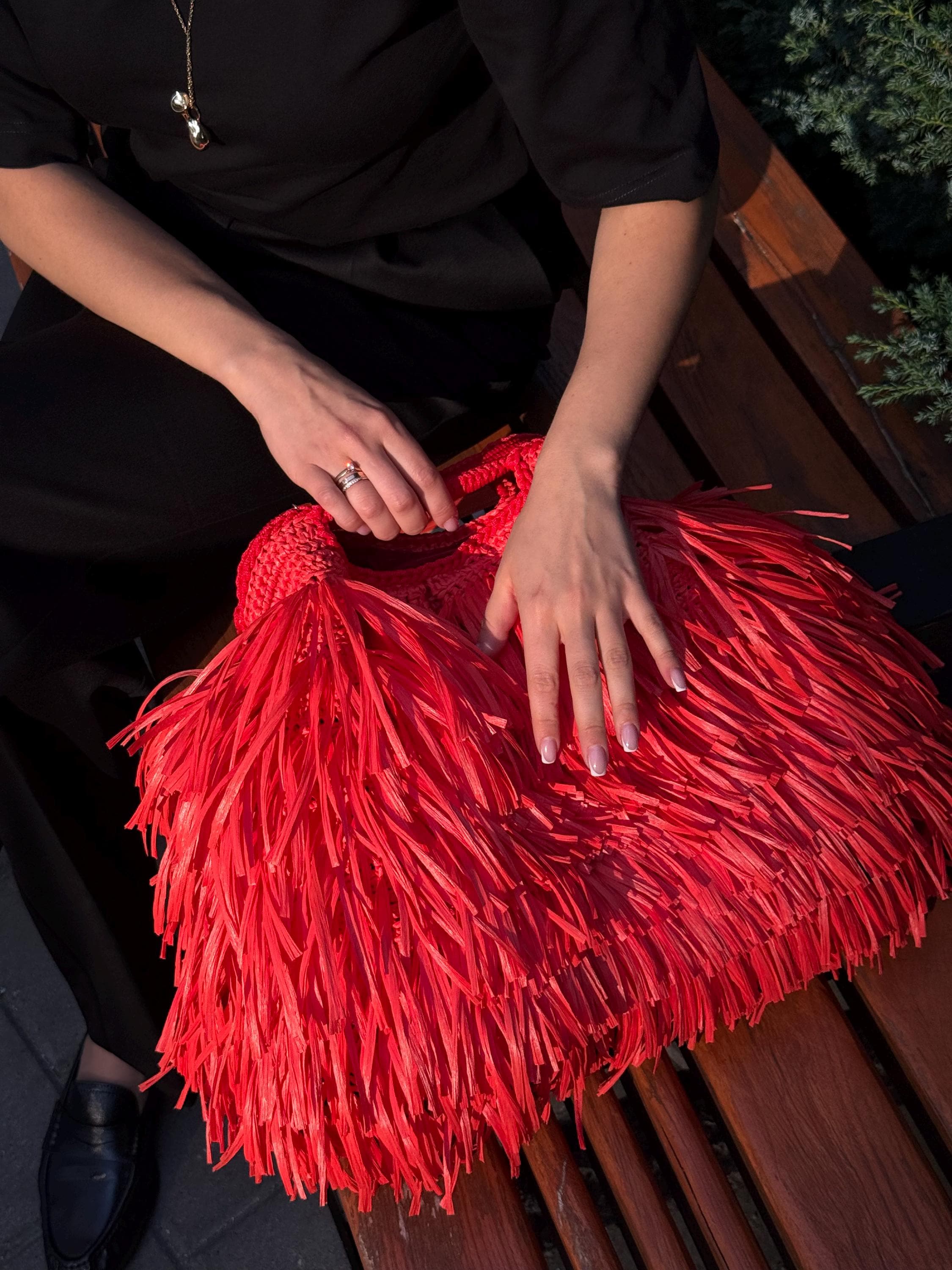 SHAGGY BAG — BRIGHT RED — view 1