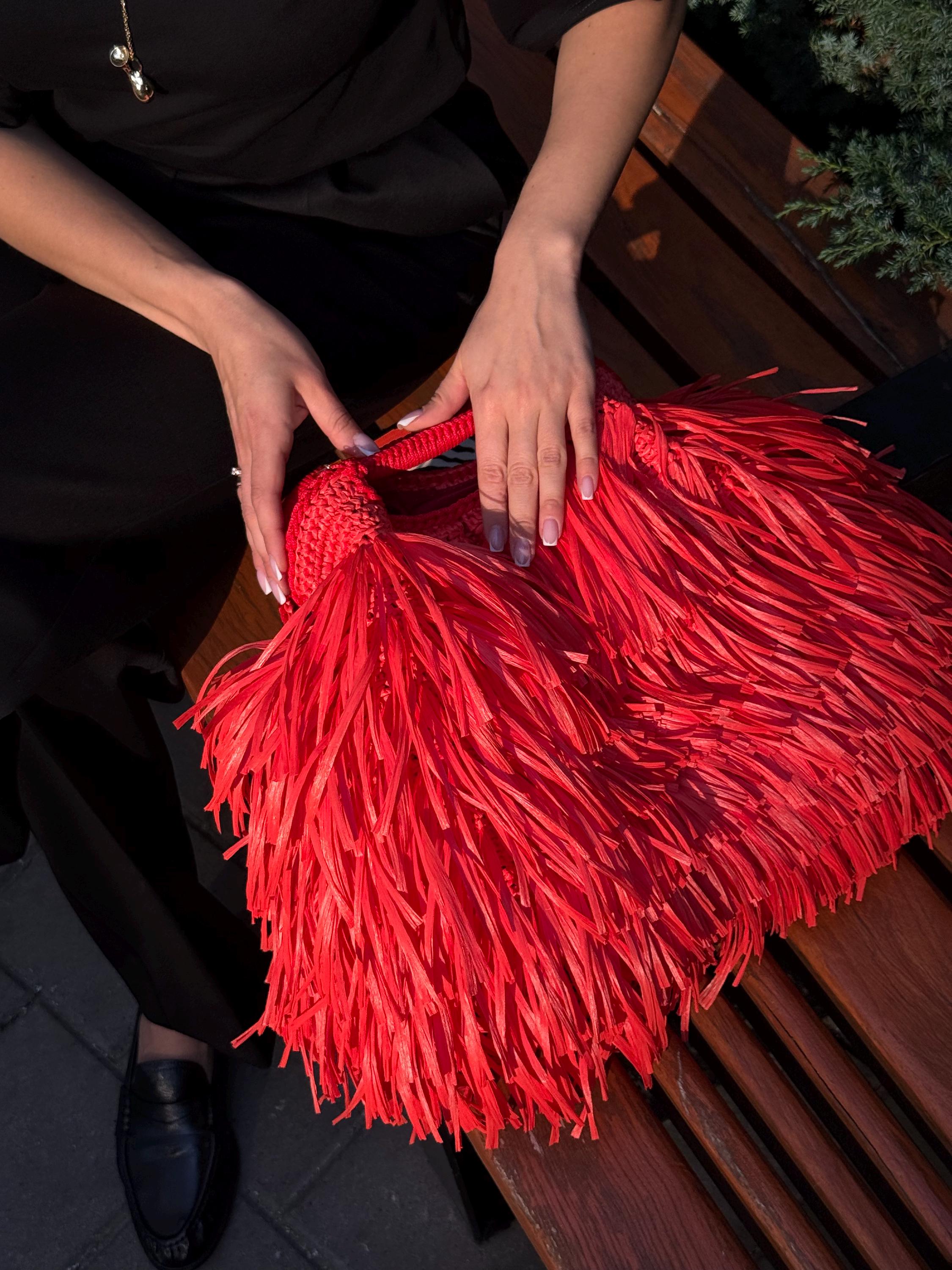 SHAGGY BAG — BRIGHT RED — view 6