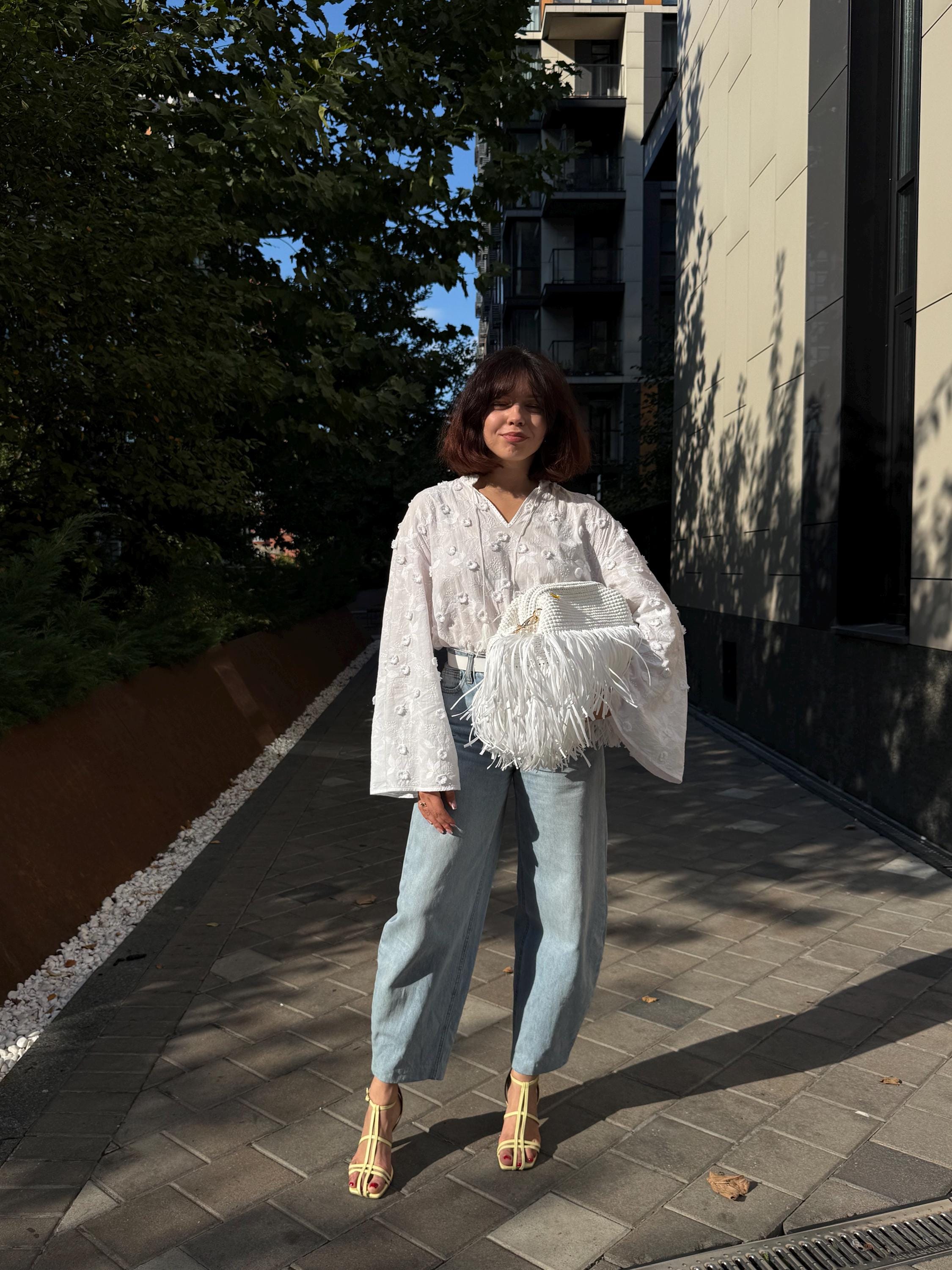 TEXTURE CLUTCH — WHITE — view 6