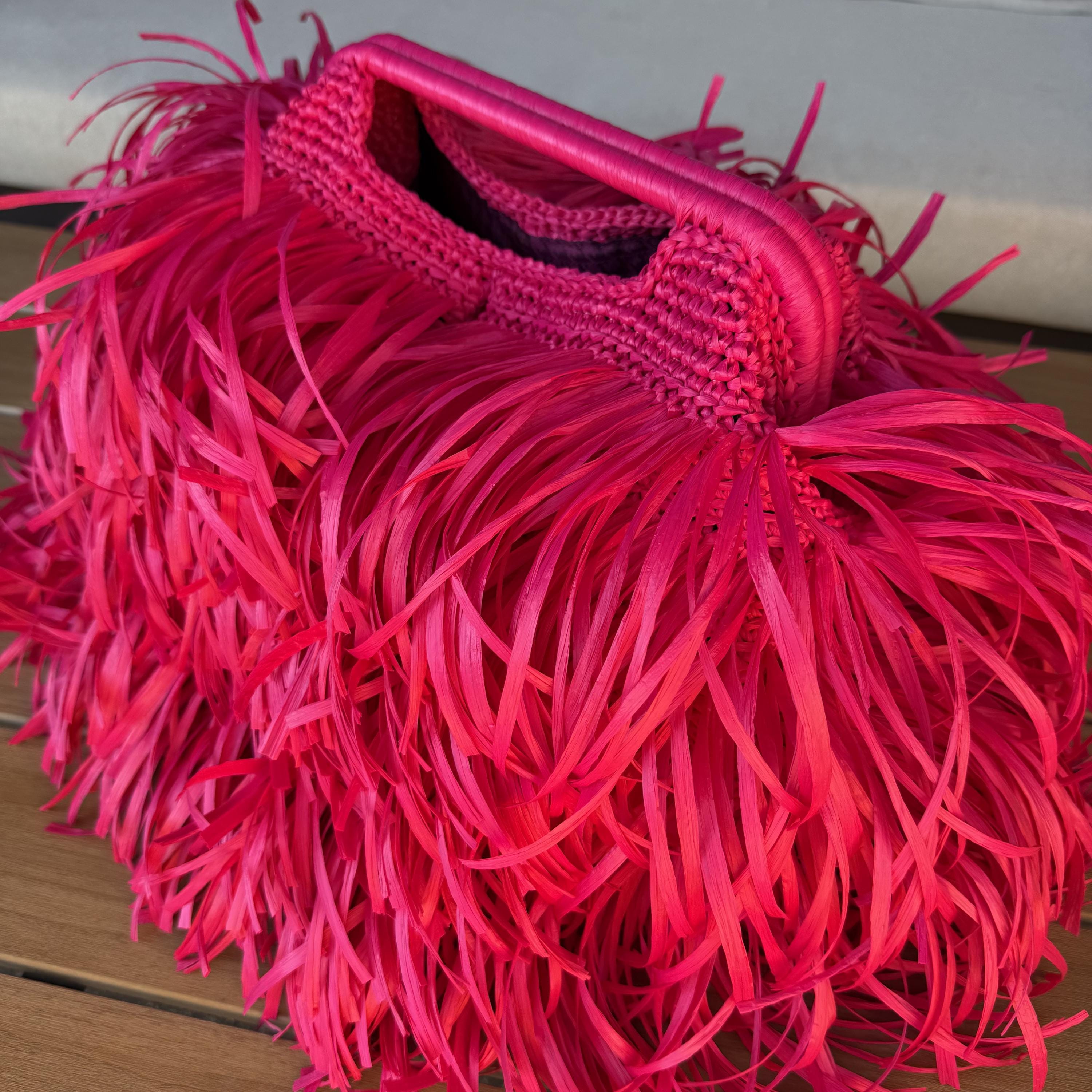 SHAGGY BAG — HOT PINK — view 6