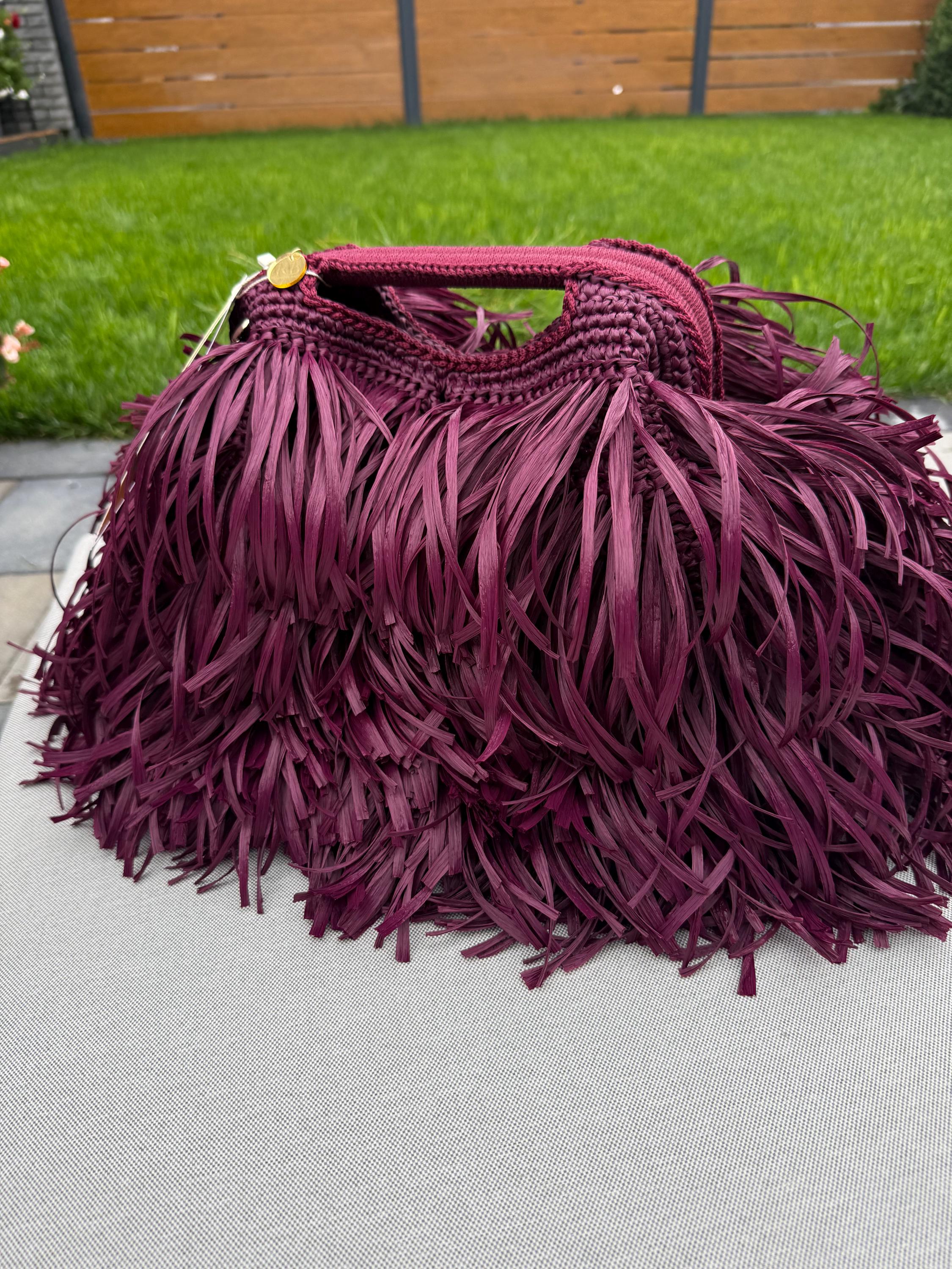 SHAGGY BAG — BURGUNDY — view 8