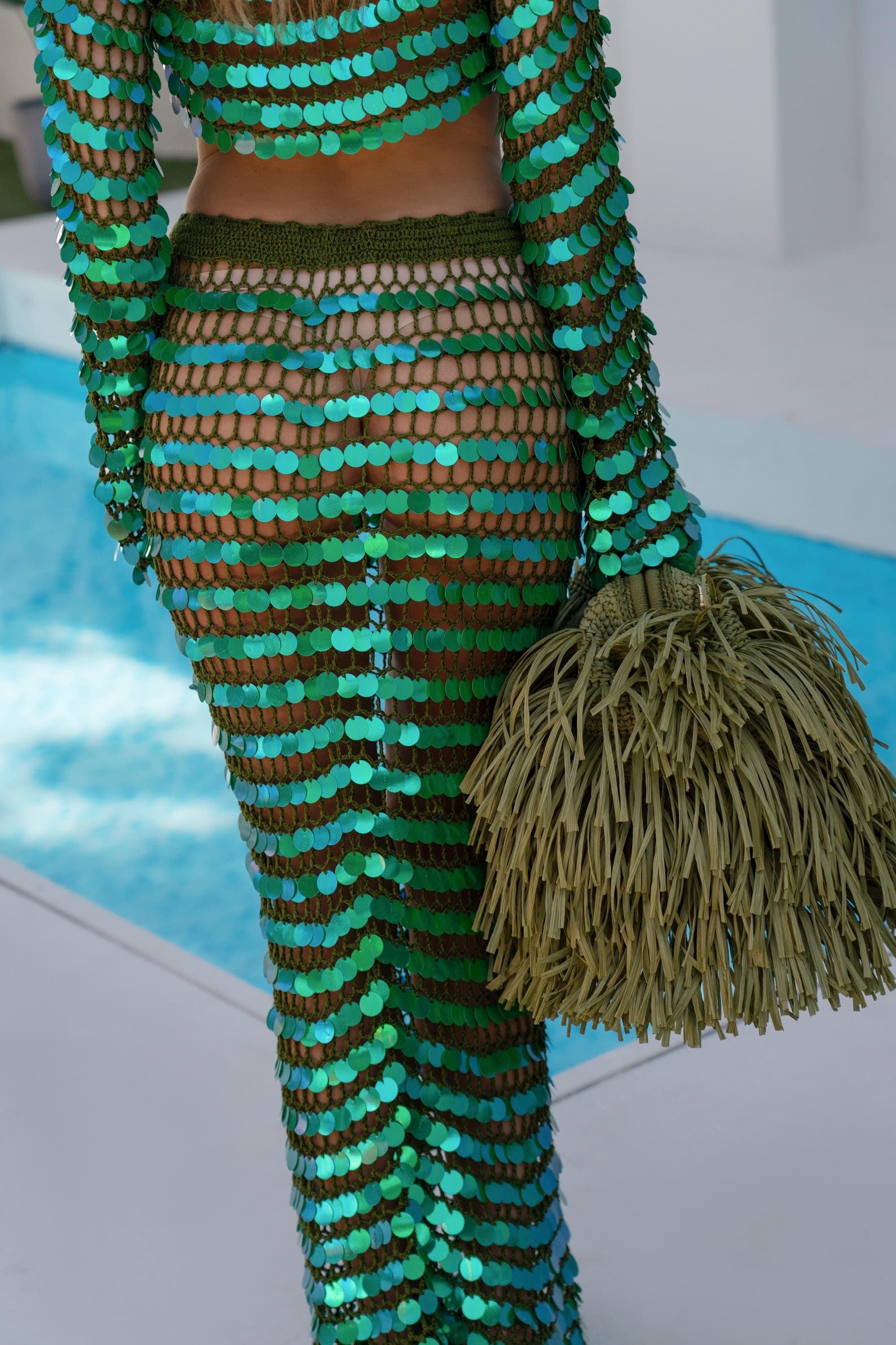 SHAGGY BAG — OLIVE GREEN — view 6