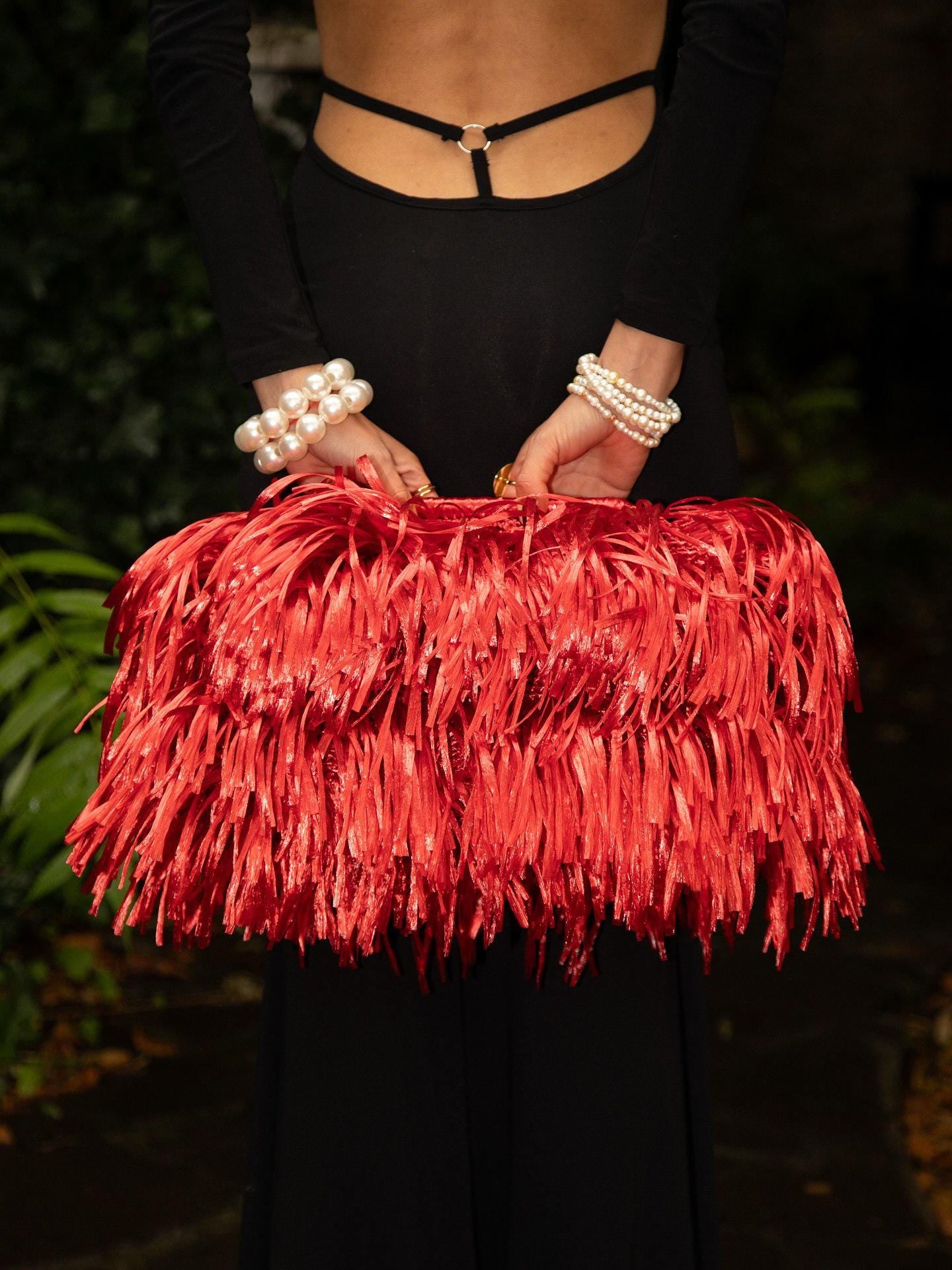 TEXTURE CLUTCH — RED — view 3