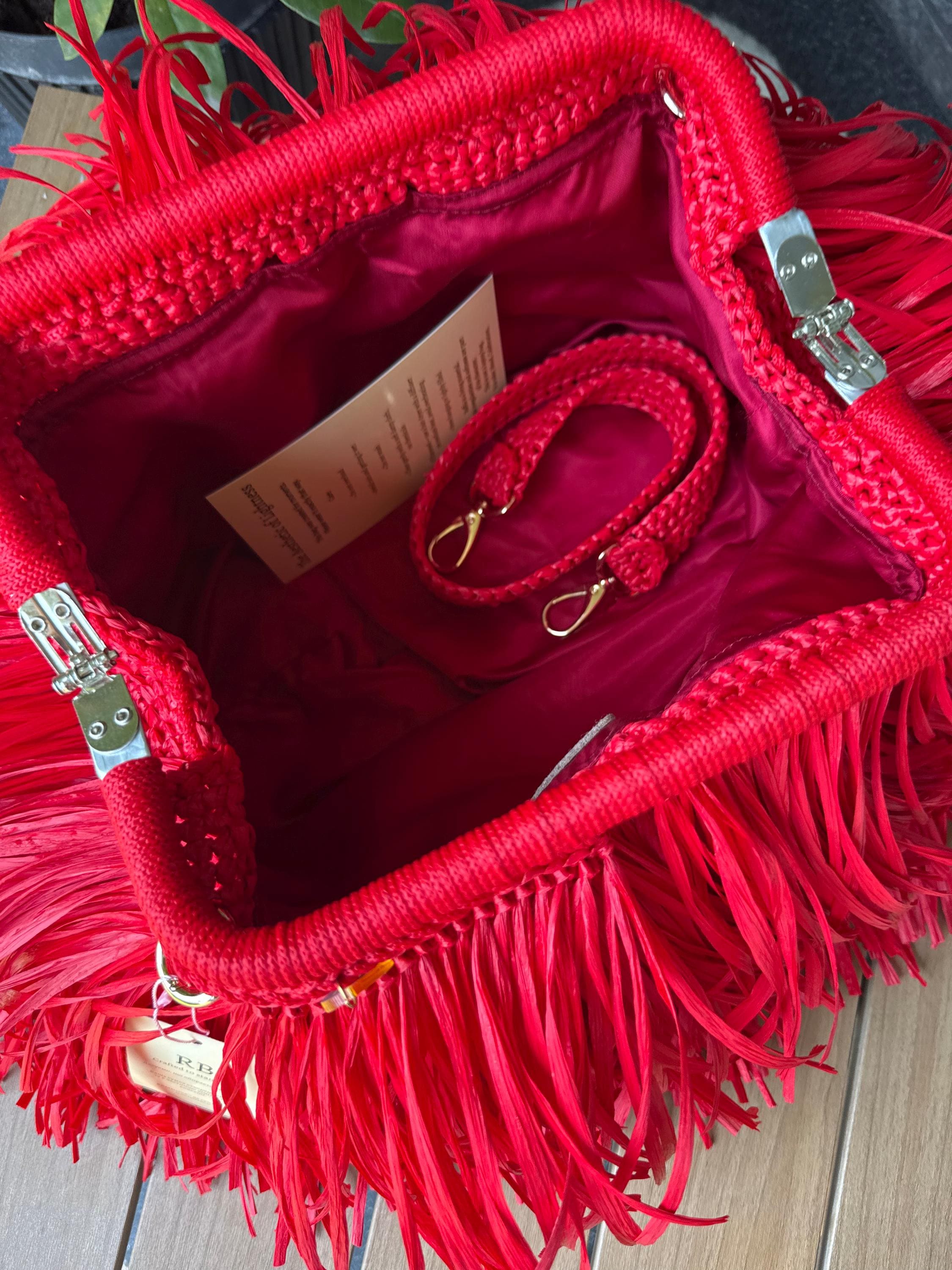 TEXTURE CLUTCH — RED — view 4