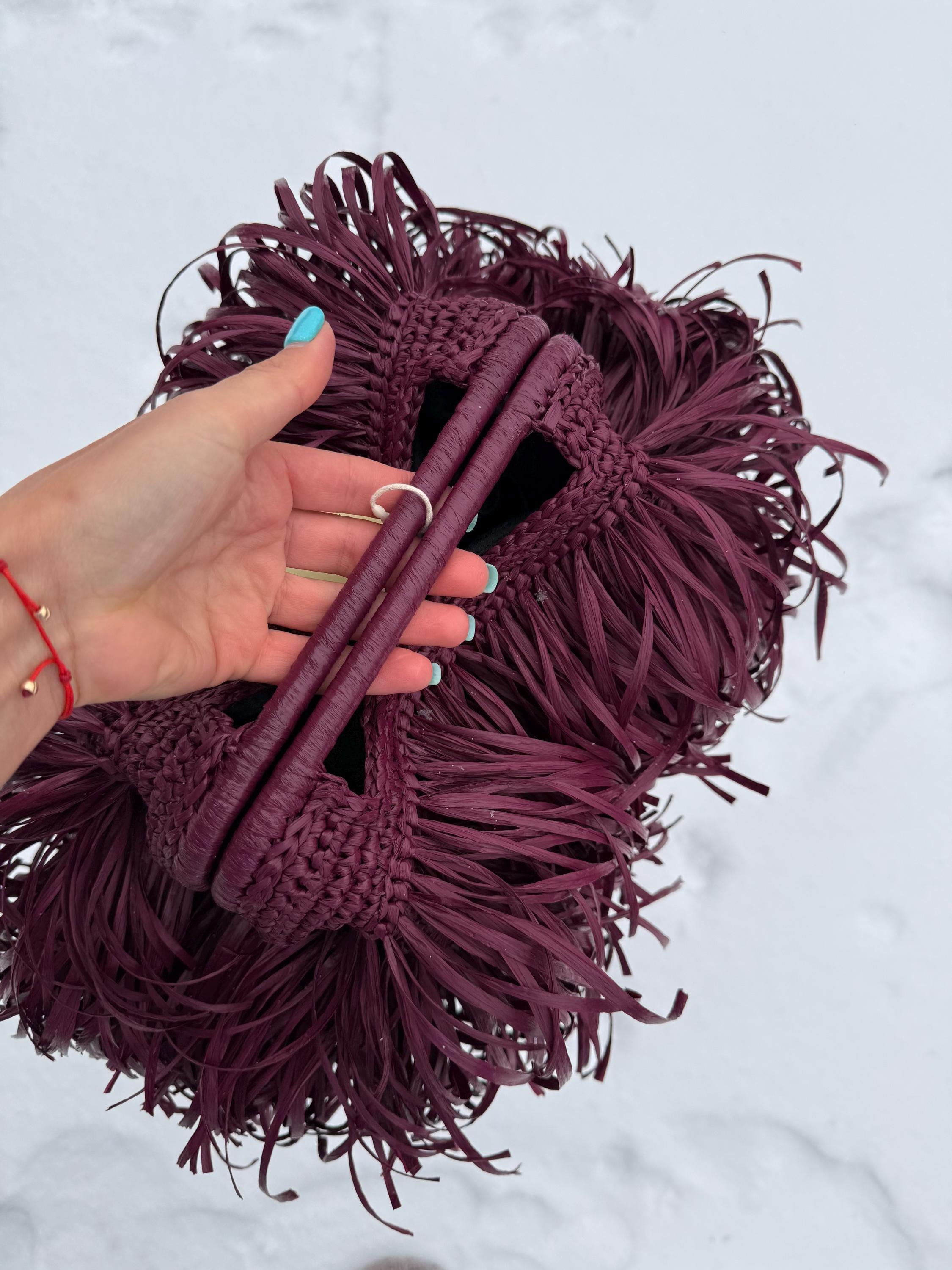 SHAGGY BAG — BURGUNDY — view 5