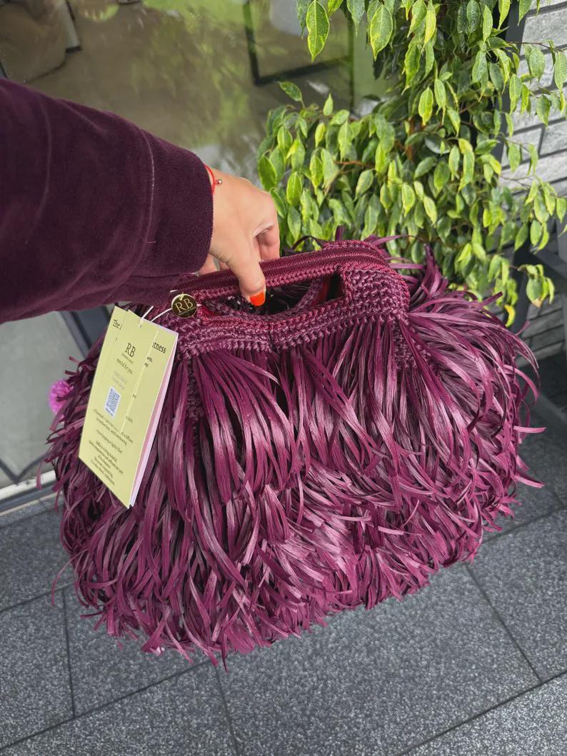 SHAGGY BAG — BURGUNDY — view 7