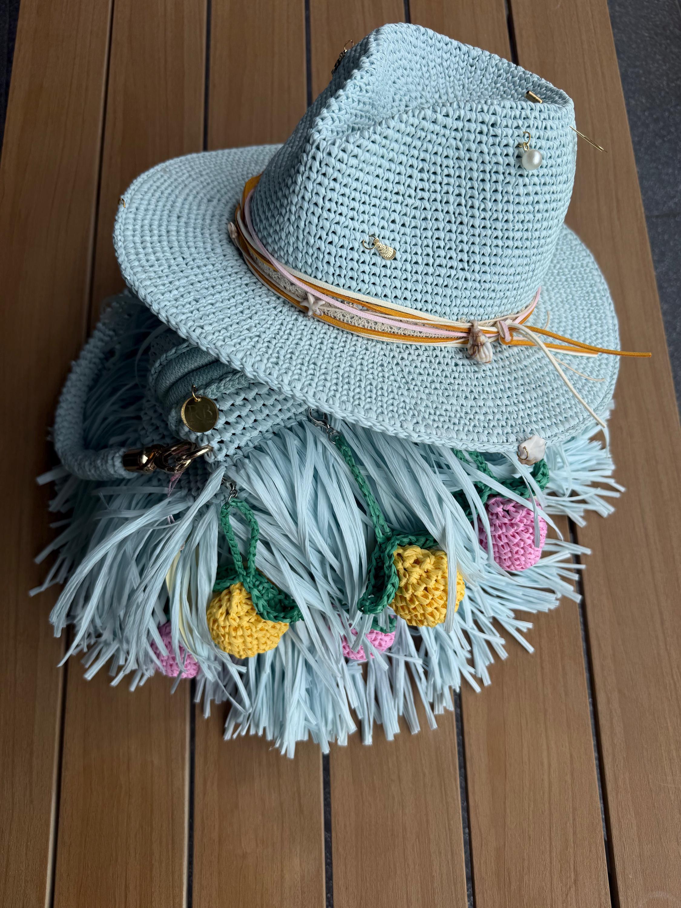MINI SHAGGY BAG — DUSTY BLUE — view 6