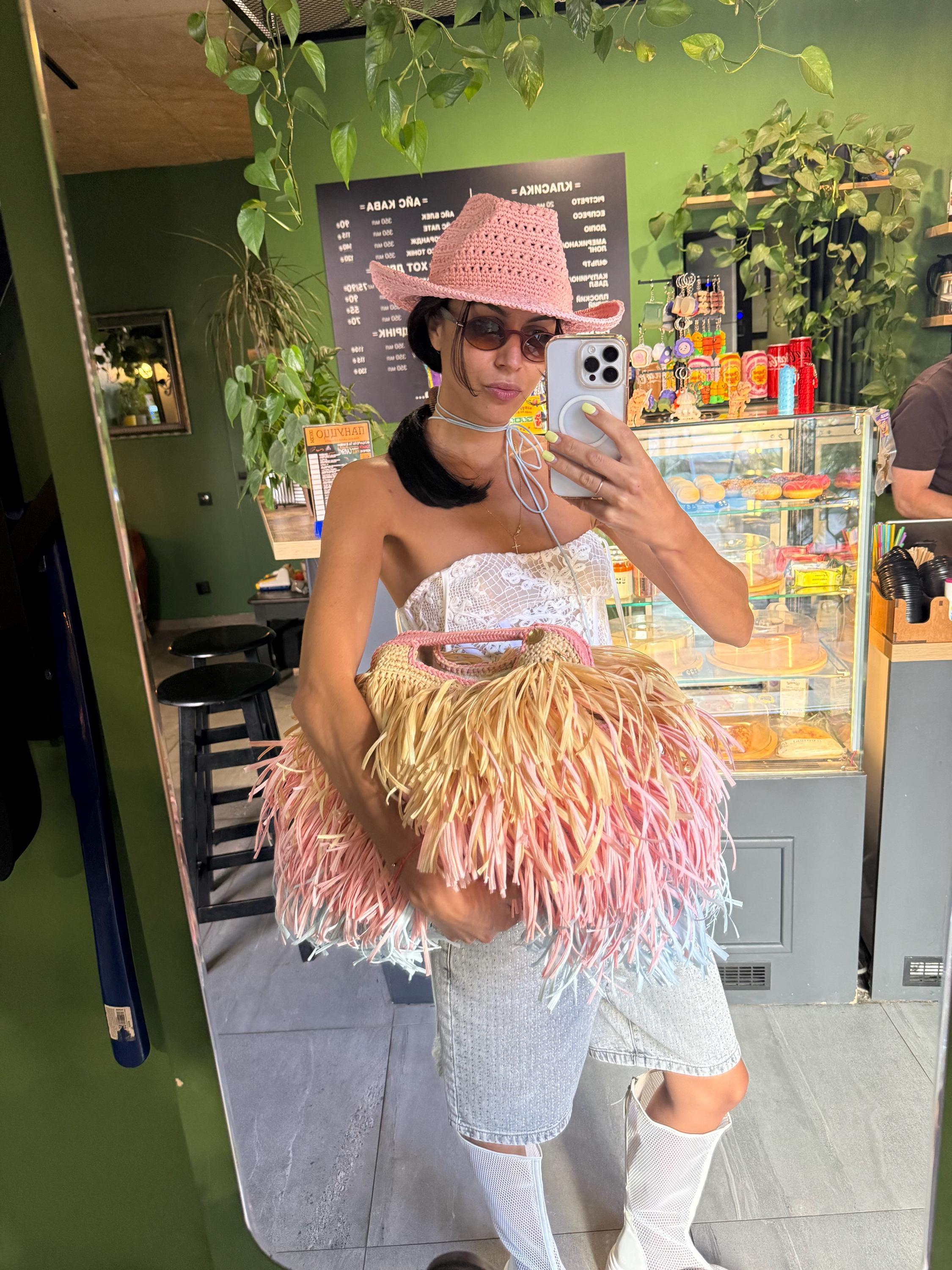 FRINGE BAG — COLOR BLOCK