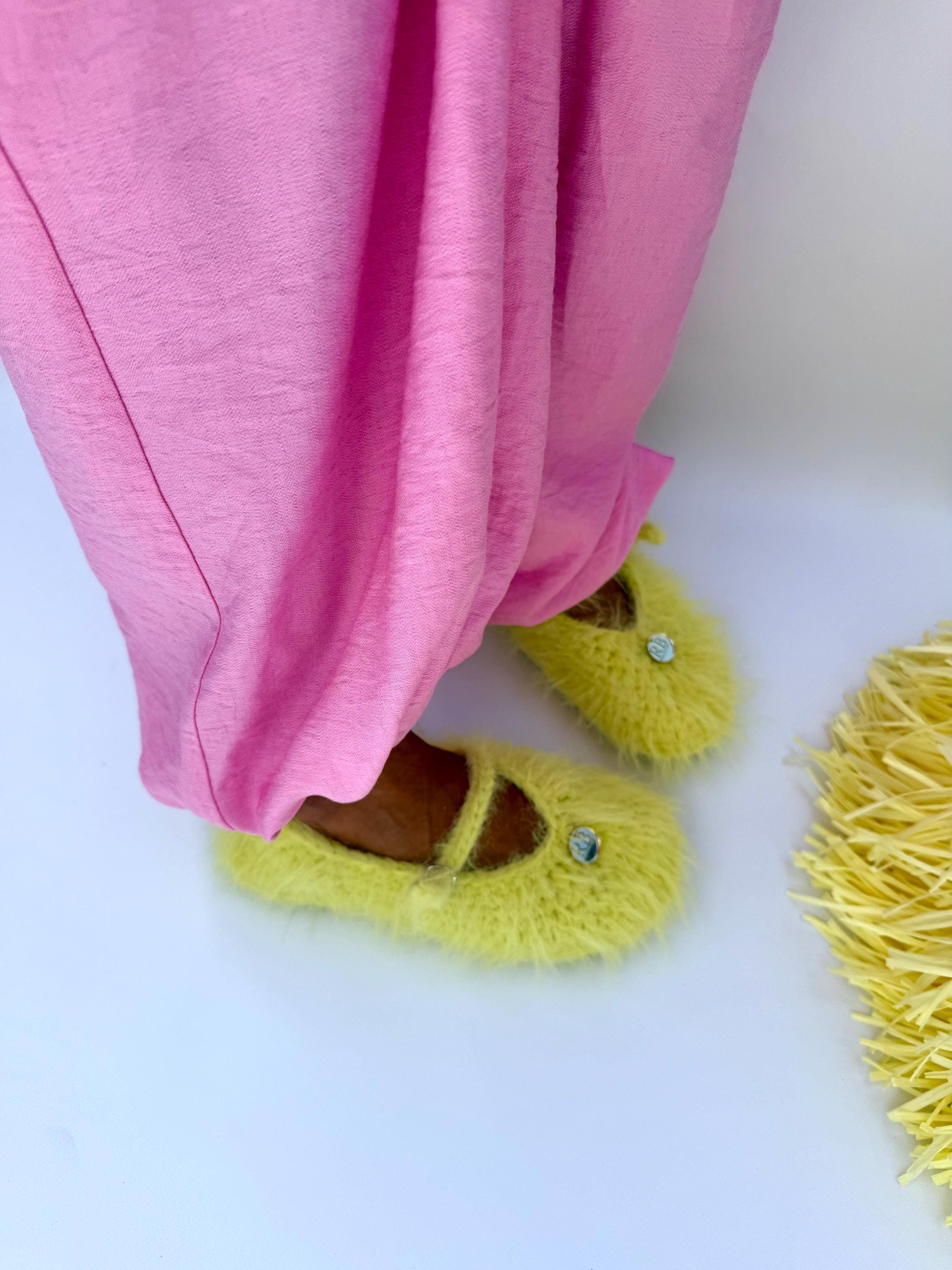 FUZZY SLIPPERS — LEMON — view 9